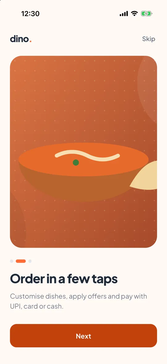 Customer app: Order